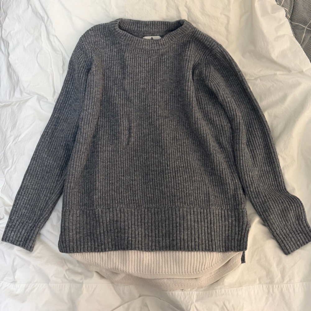 Urban outfitters Gray Ribbed Knit Sweater